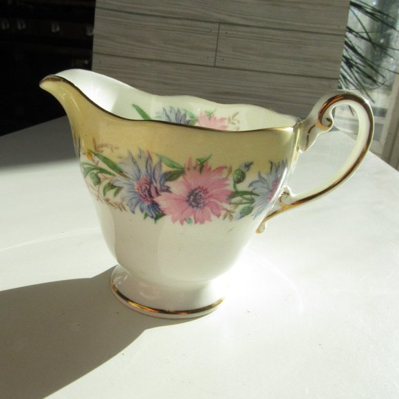Adderley Creamer Bowl Floral Vintage Fine Bone China England - Picture 7 of 10